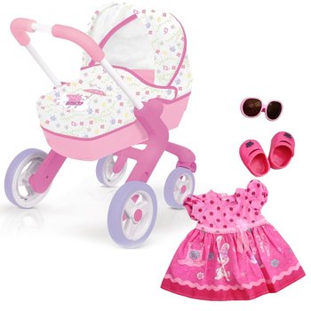 Świnka Peppa , wózek dla lalek z ubrankiem - Smoby