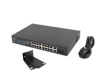 SWITCH LANBERG 16X 100MB POE+/2X COMBO NIEZARZĄDZALNY RACK 19" GIGABIT ETHERNET 250W Inna marka