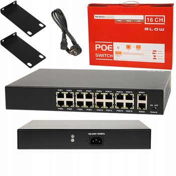 Switch POE 16POE 100Mbps 240W BLOW do kamer CCTV - Blow