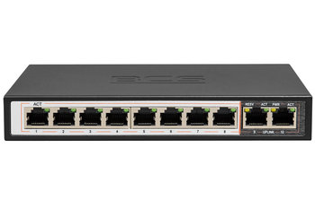 Switch PoE dla 8 kamer IP BCS-B-SP0802 8xPoE+ 96W - BCS BASIC