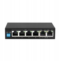 Switch PoE / PoE+ 4 PORT Gigabit 2x Uplink Krios Extralink