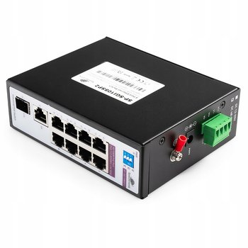 SWITCH przemysłowy PoE 8 portów w tym 2 porty 90W + Uplink + SFP zasób 360W - Spacetronik