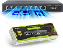 Switch splitter przełącznik 8 portowy LAN Ethernet RJ45 5xRJ45 2.5 Gb/s