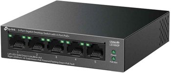 Switch TP-Link LS105GP 5-portowy Gigabit z 4 portami PoE+ 65W, desktopowy - TP-LINK