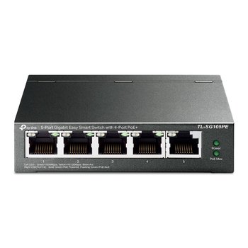 Switch TP-Link TL-SG105PE 5xRJ45 1000Mb/s 4xPoE+ - TP-LINK