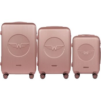 SWL02-3 KPL, Zestaw 3 walizek Wings (L,M,S), Rose gold - Wings