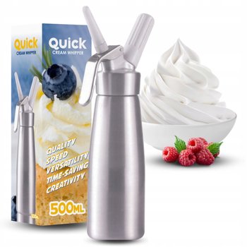 Syfon Do Bitej Śmietany Dekorator Metalowy 0,5l Srebrny Quick - Art