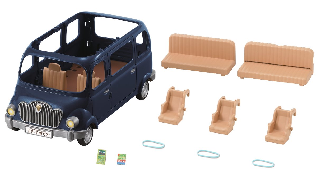 Sylvanian Families, Figurki Kolekcjonerskie, Zestaw Rodzinny Siedmioosobowy Samochód, 5274