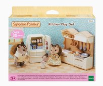 Sylvanian Families, Figurki Kolekcjonerskie, Zestaw Wiejska Kuchnia z Lodówką i Akcesoriami, 5341
