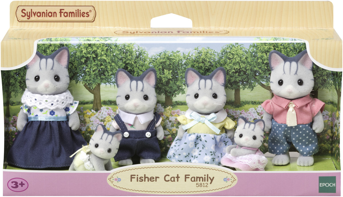 family cats　1001 Sylvanian Families, Fisher Cat Family, figurki rodzina