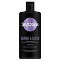 Syoss, Blonde & Silver Purple, szampon neutralizujący żółte tony do włosów blond i siwych, 440 ml - Syoss