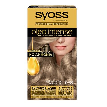 Syoss, Oleo Intense, farba do włosów, 8-05 Beżowy blond - Syoss
