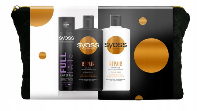 Syoss, Repair, Zestaw Prezentowy, Szampon 440 ml+Odżywka 440 ml+Lakier ...