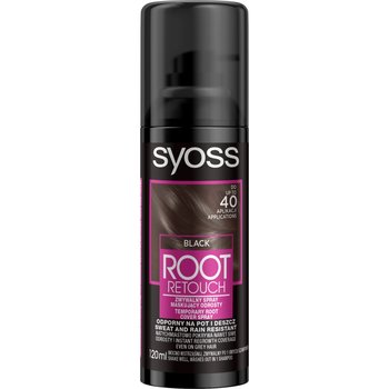 Syoss, Root Retoucher, spray maskujący odrosty Black, 120 ml - Syoss