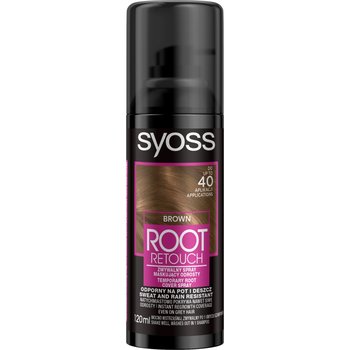 Syoss, Root Retoucher, spray maskujący odrosty Średni Brąz, 120 ml - Syoss