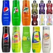 Syrop do napojów gazowanych SODASTREAM zestaw, 8 szt. - Pepsi 7up Mirinda bez cukru napój koncentrat smakowy saturator