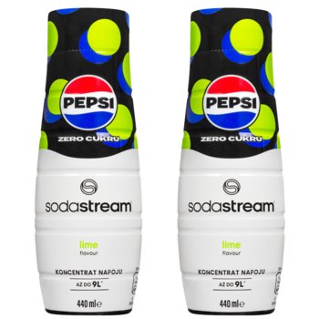 Syrop do napojów SODASTREAM Pepsi Max Lime, 2 szt. - 440 ml koncentrat do saturatora bez cukru - SodaStream