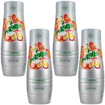 Syrop do saturatora SODASTREAM Mirinda Zero, 4 szt. - pomarańczowy smak bez cukru napój gazowany koncentrat 440 ml - SodaStream
