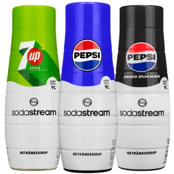syrop do saturatora SODASTREAM Pepsi Mix, 3 szt. - 7UP Zero Pepsi Pepsi Max koncentrat napoju bez cukru gazowana woda - SodaStream