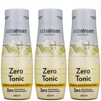 Syrop do saturatora SODASTREAM Tonic Zero, 3 szt. - 440 ml koncentrat bez cukru napój gazowany - SodaStream