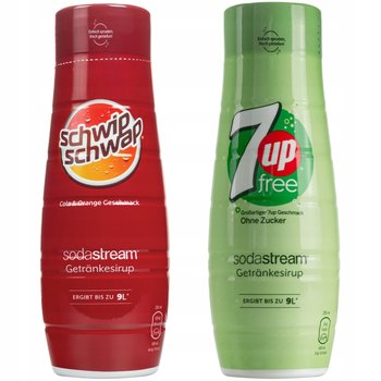 Syrop do wody gazowanej SODASTREAM Schwip Schwap 7UP, 2 szt. - cola orange 7up koncentrat napoju bez cukru z saturatora - SodaStream