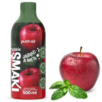 Syrop do wody PUSHAIR Jabłko Mięta - 500 ml koncentrat bez cukru do saturatora napój owocowy zero kalorii zdrowa alternatywa - Dafi