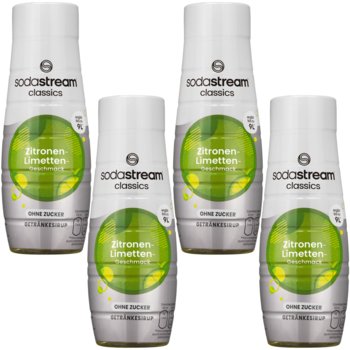 Syrop do wody SODASTREAM Cytryna Limonka, 4 szt. - 440 ml koncentrat do saturatora napój gazowany bez cukru - SodaStream