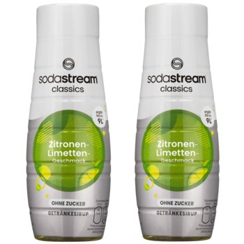 Syrop do wody SODASTREAM Lemon Lime, 2 szt. – 440 ml napój gazowany koncentrat cytrynowy limonkowy bez cukru - SodaStream