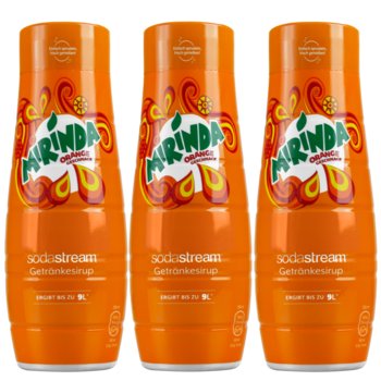 Syrop gazowany MIRINDA SODASTREAM, 3 szt. - 440ml koncentrat do wody gazowanej napój pomarańczowy saturator napój niskokaloryczny - SodaStream