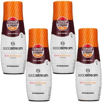syrop gazowany SODASTREAM Schwip Schwap Light, 4 szt. - bez cukru cola pomarańcza do saturatora napój smakowy 440 ml - SodaStream