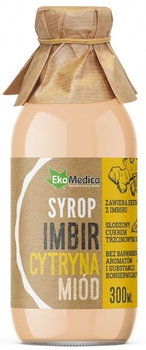 Syrop Imbir Cytryna Miód Suplement Diety 300ml - EkaMedica - EKAMEDICA