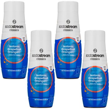 Syrop izotoniczny SODASTREAM Isotonic, 4 szt. - grejpfrut pomarańcza koncentrat do wody gazowanej napój sportowy 440 ml - SodaStream