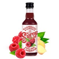 Syrop MALINA IMBIR do herbaty drinków prezent odporność zdrowie 200 ml
