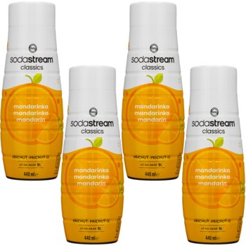 Syrop Mandarynka SODASTREAM Mandarynka, 4 szt. - 440 ml koncentrat do napojów gazowanych 9 l napoju saturator - SodaStream