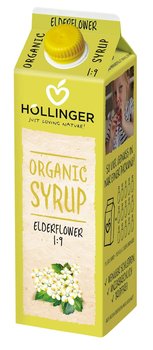 Syrop O Smaku Kwiatów Czarnego Bzu Bio 1 L - Hollinger - Hollinger