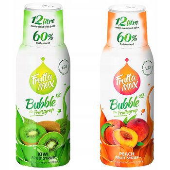 Syrop owocowy FRUTTAMAX 500 ml, 2 szt. - kiwi brzoskwinia napój do saturatora niskokaloryczny bez cukru koncentrat - FruttaMax
