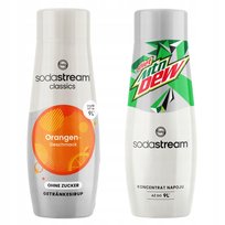 Syrop SodaStream Orange Zero Pomarańcza Bez Cukru + Koncentrat Mountain Dew