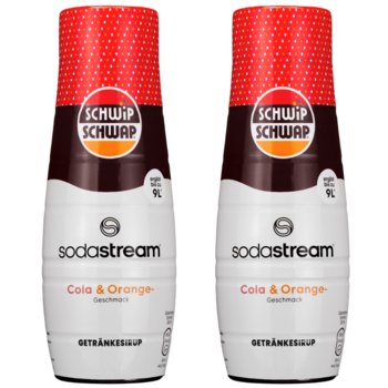 Syrop Sodastream SODASTREAM Schwip Schwap, 2 szt. - 440 ml Cola Pomarańcza koncentrat napoju gazowanego saturator - SodaStream