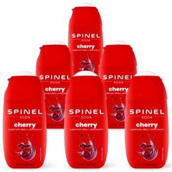 Syrop wiśniowy SPINEL SODA, 6 szt. - 65 ml bez cukru koncentrat do saturatora witaminy B niskokaloryczny napój - Spinel