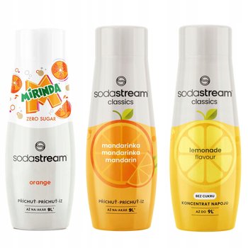 Syropy SodaStream do saturatora Mirinda Zero Bez Cukru + Mandarynka + Lemoniada 3x 440 ml - SodaStream