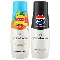 Syropy SodaStream Herbata Lipton Ice Tea Peach Zero Bez Cukru + Pepsi MAX
