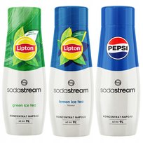 Syropy SODASTREAM Lipton Lemon + Green Ice Tea Zielona Herbata + Pepsi Cola