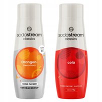 Syropy SodaStream Orange Zero Pomarańcza Bez Cukru + Cola