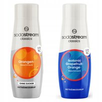 Syropy SodaStream Orange Zero Pomarańcza Bez Cukru + Isotonic Izotonik Pomarańcza Grejpfrut