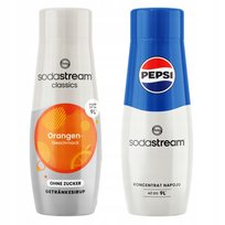 Syropy SodaStream Orange Zero Pomarańcza Bez Cukru + Koncentrat PEPSI Cola