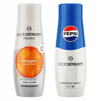 Syropy SodaStream Orange Zero Pomarańcza Bez Cukru + Koncentrat PEPSI Cola - SodaStream