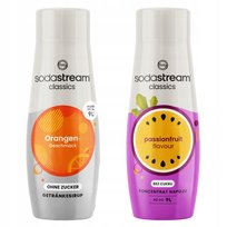 Syropy SodaStream Orange Zero Pomarańcza Bez Cukru + Marakuja Passionfruit