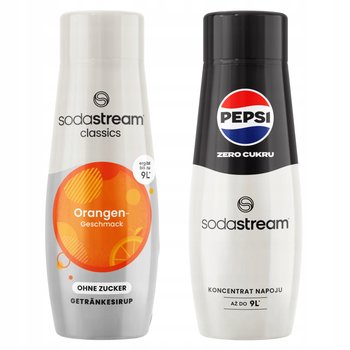 Syropy SodaStream Orange Zero Pomarańcza Bez Cukru + Pepsi Max Cola - SodaStream