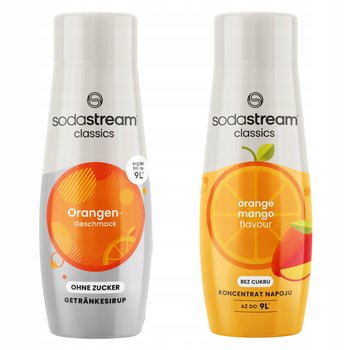 Syropy SodaStream Orange Zero Pomarańcza Bez Cukru + Pomarańcza Mango Zero Cukru - SodaStream