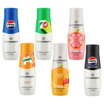 Syropy SODASTREAM PEPSI + MIRINDA + 7Up + GRAPE + ORANGE-MANGO + PEPSI ZERO Bez Cukru
